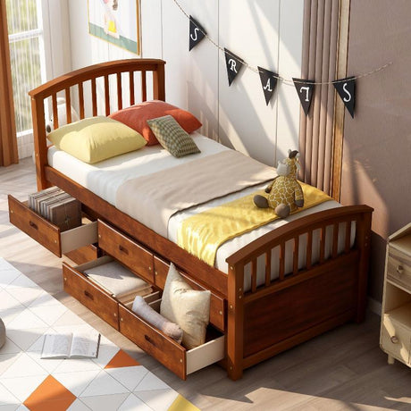 Twin Size Platform Storage Bed - LuxNovaHub 