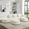 Sofa with Right Side Chaise and Ottoman - LuxNovaHub 