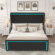 Bed Frame With High headboard - LuxNovaHub 