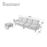 104.5"Modern Sectional Technical leather