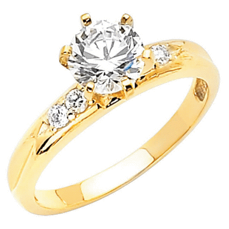 Yellow Gold 1 1/10ct TGW Round-cut Diamonet - LuxNovaHub 