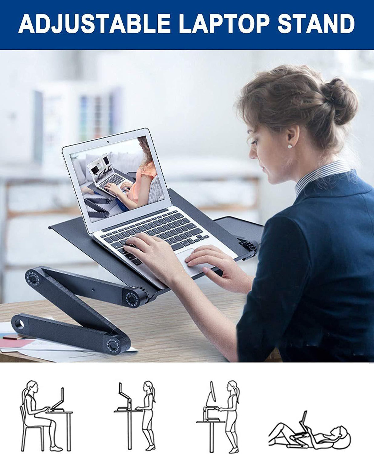 Adjustable Laptop Desk RAINBEAN Laptop - LuxNovaHub 