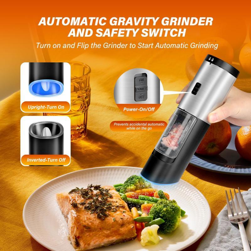 Gravity Electric Salt and Pepper Grinder Set - LuxNovaHub 