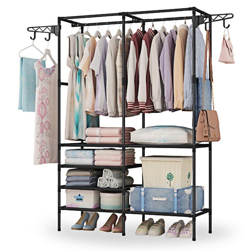 Metal Garment Rack Shoe Clothing Organizer - LuxNovaHub 