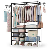 Metal Garment Rack Shoe Clothing Organizer - LuxNovaHub 