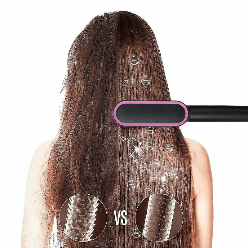 2-in-1 Electric Hair Straightener Brush Hot Comb - LuxNovaHub 