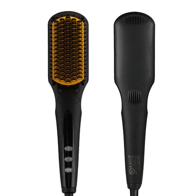 Professional Hair Straightener Brush Electric - LuxNovaHub 