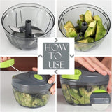 Hand Pull Chopper Vegetable Fruit Cutter - LuxNovaHub 