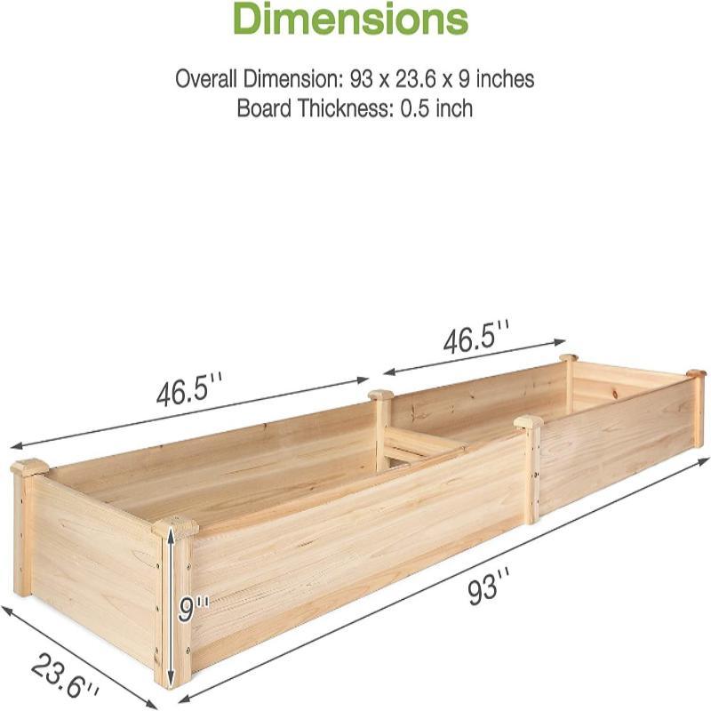 Bosonshop Raised Garden Bed Wooden - LuxNovaHub 