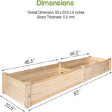 Bosonshop Raised Garden Bed Wooden - LuxNovaHub 