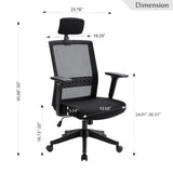 Headrest Mesh Office chair - LuxNovaHub 