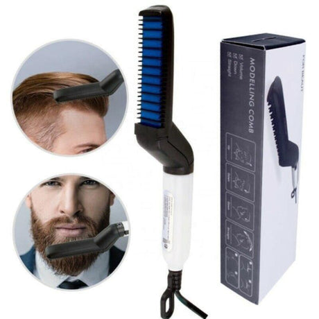 Hair Straightener Men Multifunctional Comb - LuxNovaHub 