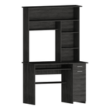 Compu 180 Hutch Desk, Multiple Shelves - LuxNovaHub 