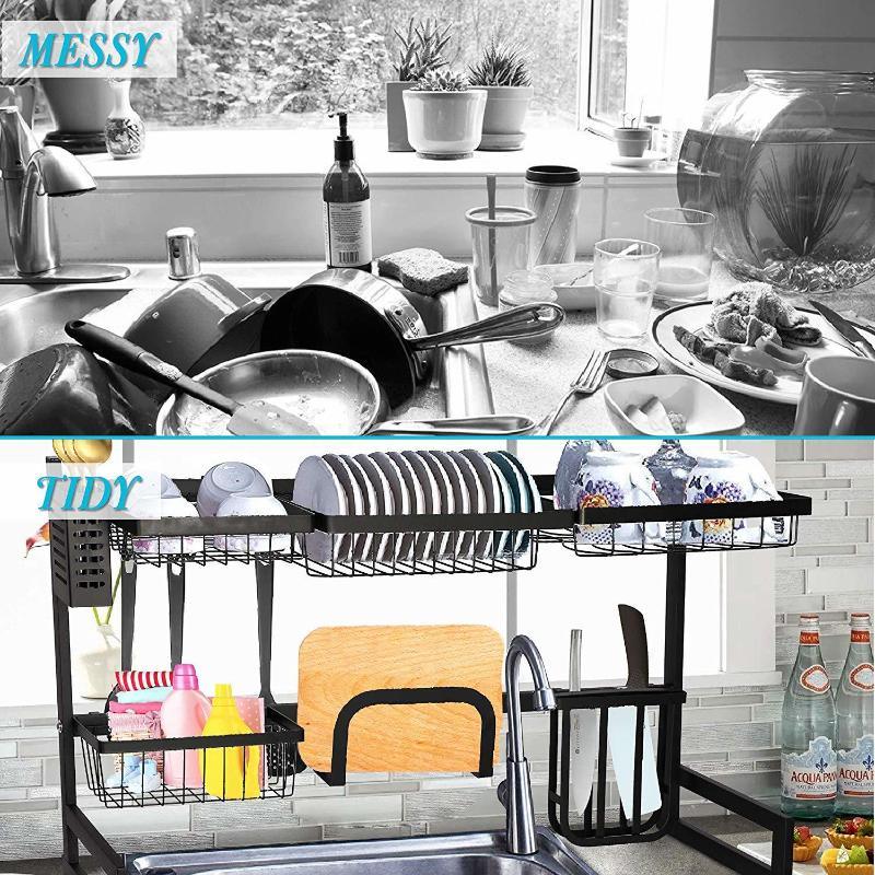 Boson shop Over The Sink Dish Drying Rack - LuxNovaHub 