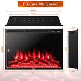 34/37 Inch Electric Fireplace Recessed - LuxNovaHub 