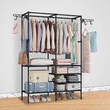 Metal Garment Rack Shoe Clothing Organizer - LuxNovaHub 