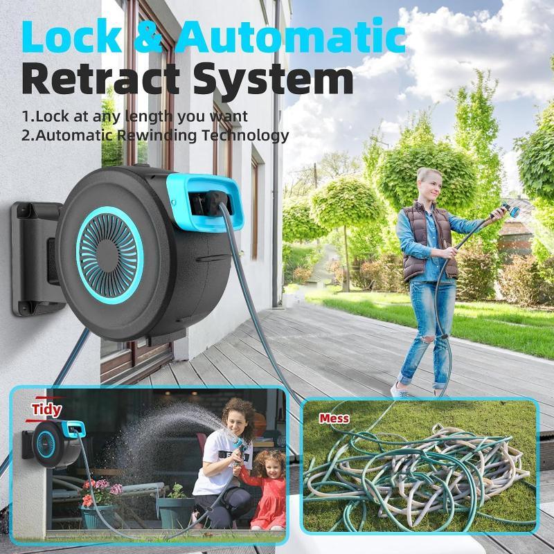 Retractable Garden Hose Reel - LuxNovaHub 