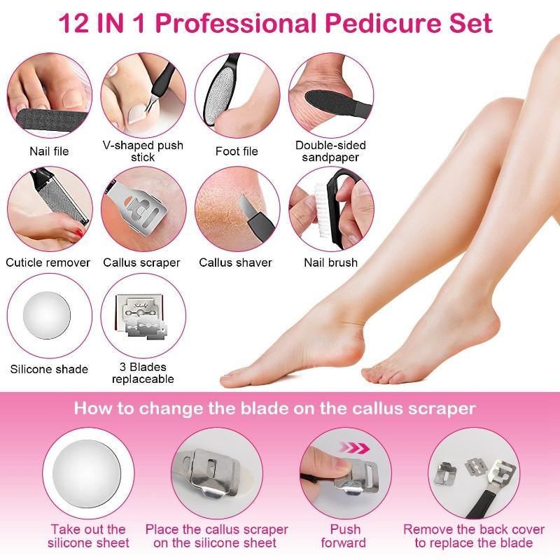 Electric Foot Callus Remover Foot Grinder Rechargeable - LuxNovaHub 