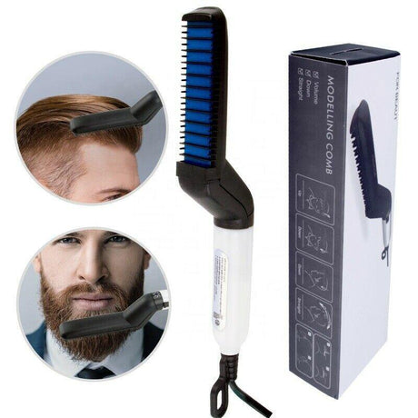 Hair Straightener Men Multifunctional Comb - LuxNovaHub 