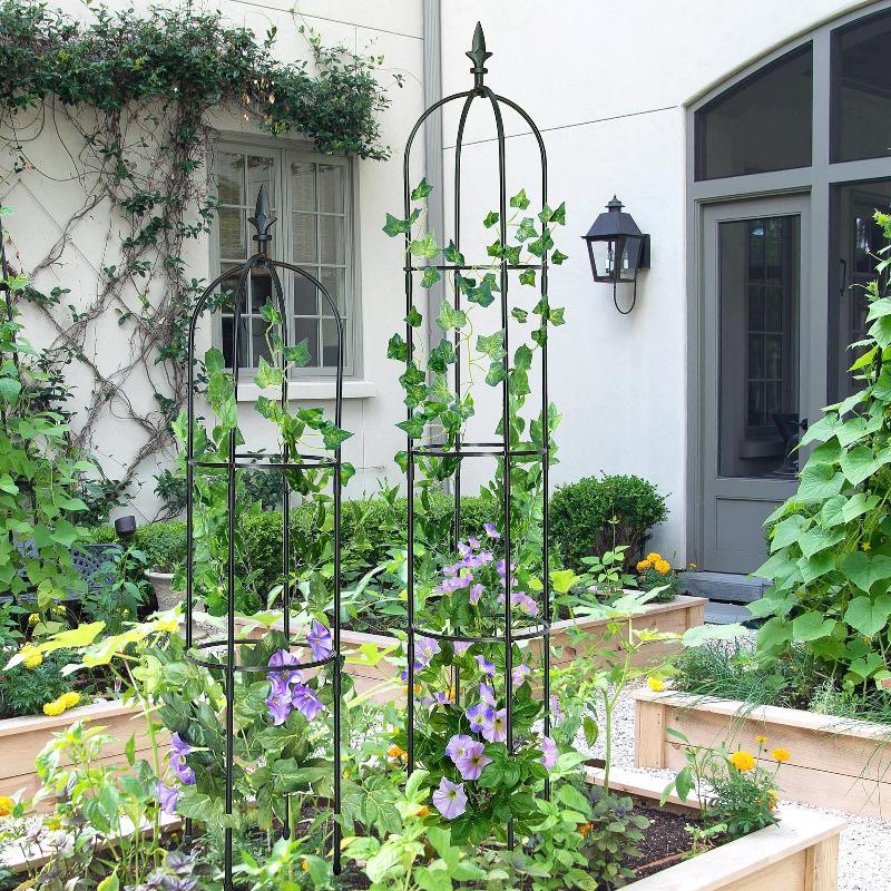 6.2ft Garden Obelisk Trellis; Lightweight - LuxNovaHub 