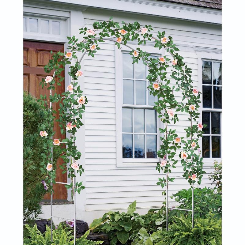 Metal Garden Arch Trellis ,Adjustable Arbor - LuxNovaHub 