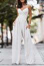 Pleated High Waist Wide Leg Jumpsuit - LuxNovaHub 