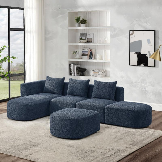 L Shape Sectional Sofa including Two Single Seats - LuxNovaHub 