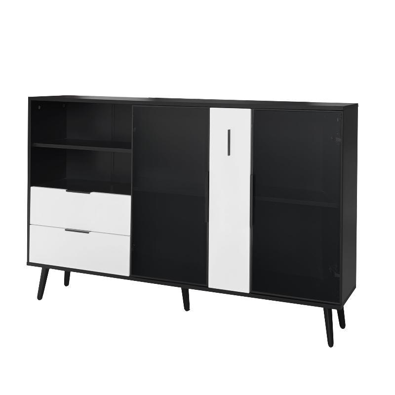 Cabinet with Two Drawers and Metal Handles - LuxNovaHub 