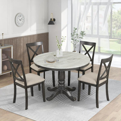 Chairs Set Kitchen Room Solid - LuxNovaHub 