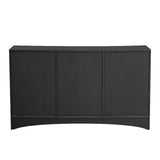 Curved Design Storage Cabinet with Three Doors - LuxNovaHub 