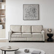 Living Room Sofa with Storage Beige Corduroy - LuxNovaHub 