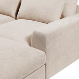 Modern Large L-Shape Feather Filled Sectional - LuxNovaHub 