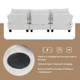 Modern Teddy Velvet Sectional Sofa - LuxNovaHub 