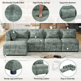 Free-Combined Sectional Sofa 5-seater - LuxNovaHub 