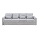 104-Inch 4-Seater Modern Linen Fabric Sofa – Stylish & Comfortable Living Room Furniture - LuxNovaHub 