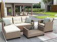 Outdoor, Patio Furniture Sets, 4 Piece Conversation Set - LuxNovaHub 