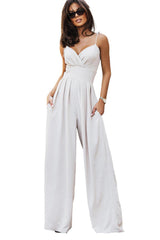 Pleated High Waist Wide Leg Jumpsuit - LuxNovaHub 