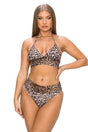 Two Piece Leopard Print with Organza - LuxNovaHub 