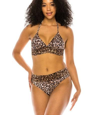 Two Piece Leopard Print with Organza - LuxNovaHub 