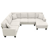 108*85.5" Modern U Shape Sectional Sofa