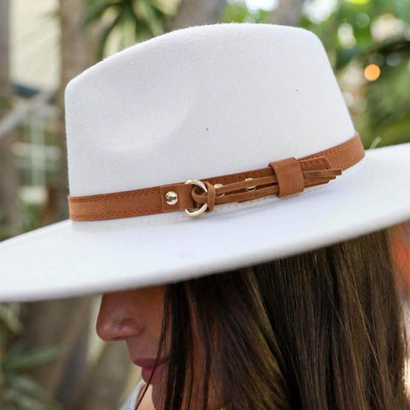 Flat Brim Buckle Hat - LuxNovaHub 