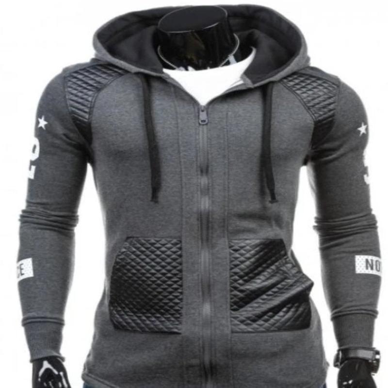 Mens Street Style Biker Hoodie - LuxNovaHub 