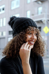 Beanie with Faux Sherpa Lining - LuxNovaHub 