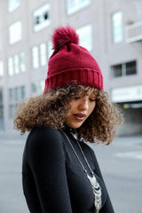 Beanie with Faux Sherpa Lining - LuxNovaHub 