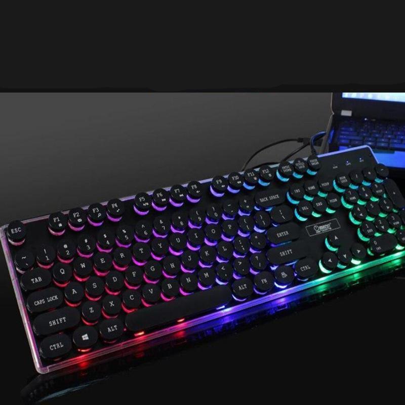 Dragon LED Backlight Gaming USB Wired Keyboard Mouse Set - LuxNovaHub 