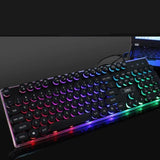 Dragon LED Backlight Gaming USB Wired Keyboard Mouse Set - LuxNovaHub 