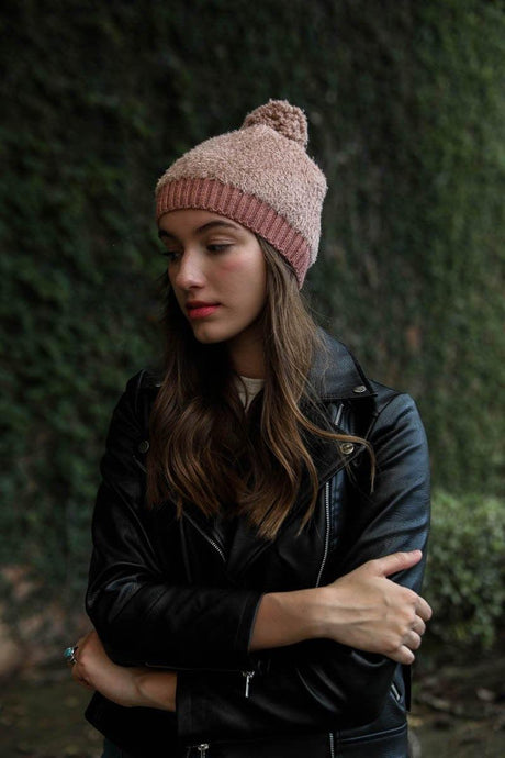 Soft Furry Pom Knit Beanie - LuxNovaHub 