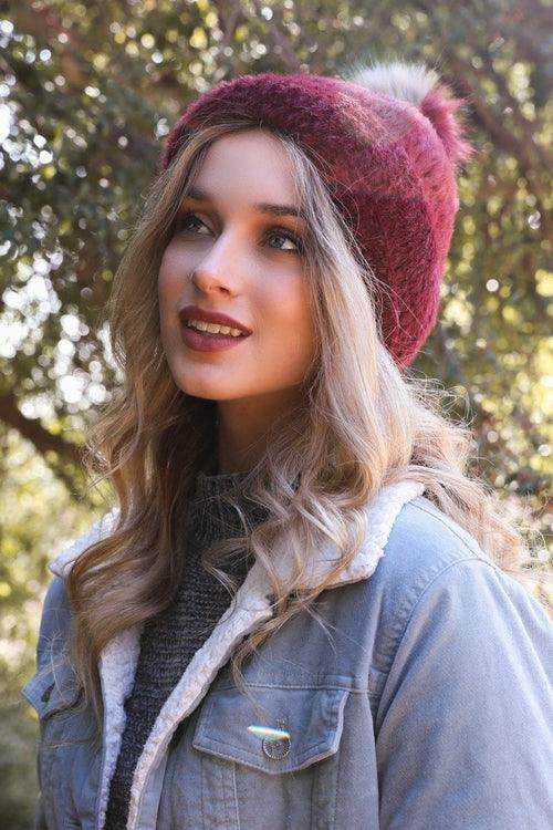 Soft Mohair Pom Beanie - LuxNovaHub 