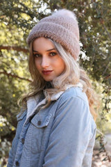 Soft Mohair Pom Beanie - LuxNovaHub 