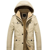 Mens Hooded Military Style Coat - LuxNovaHub 